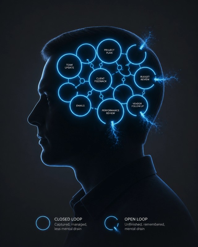 A conceptual representation of cognitive load and leaking energy loops in the brain