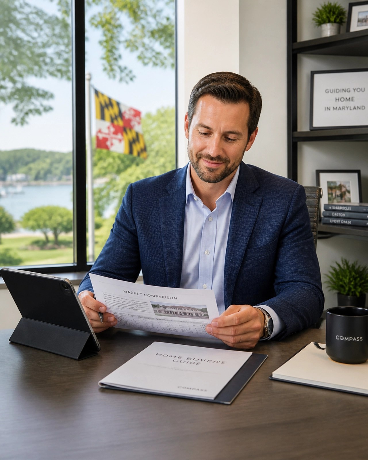 A professional reviewing real estate documents, providing clarity to the reader.