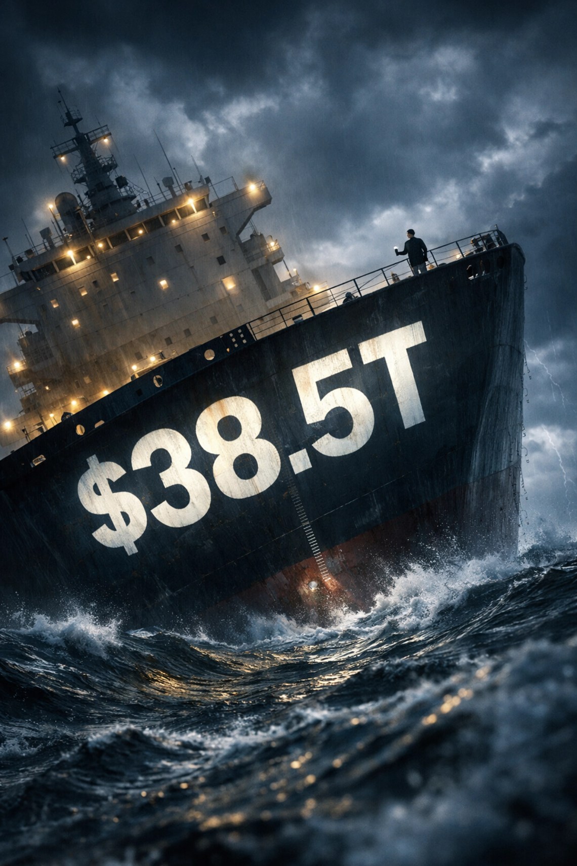Sinking ship metaphor for America's $38.5 trillion debt crisis