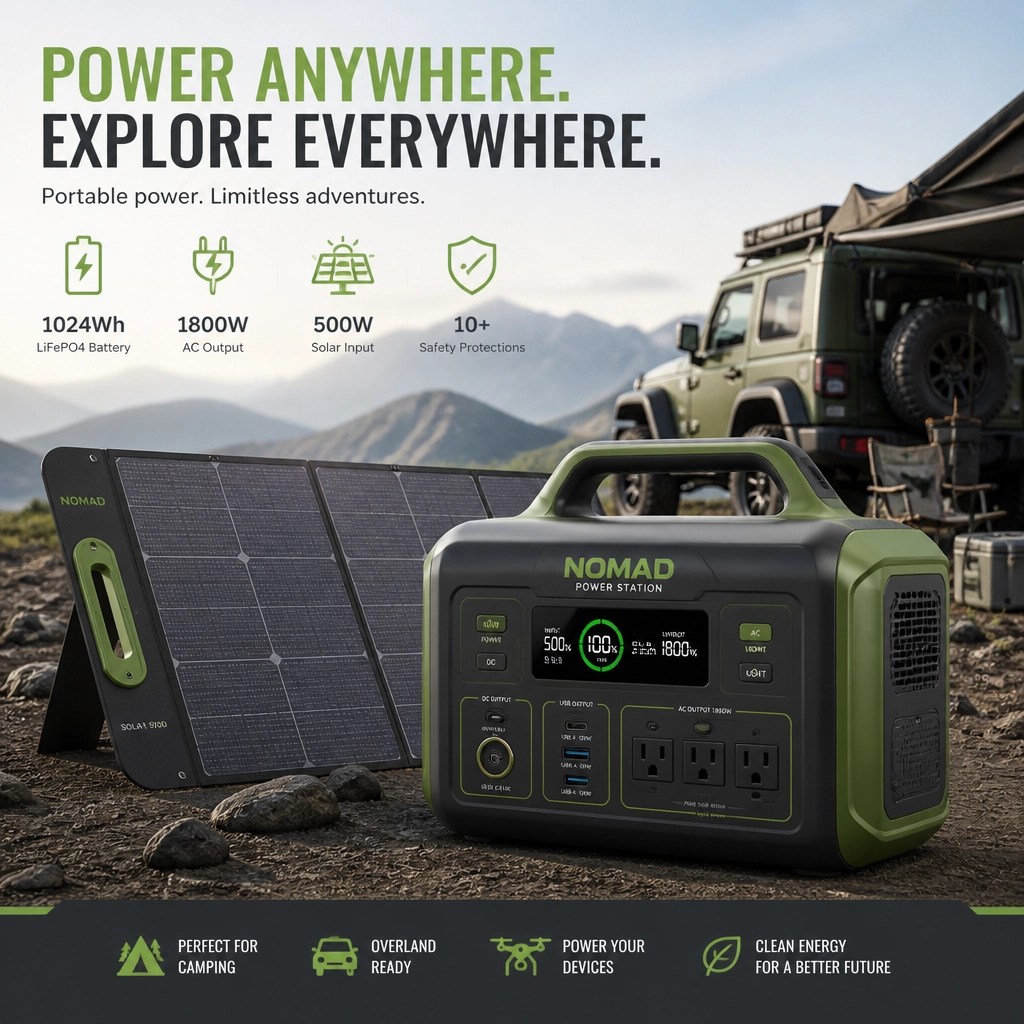 Portable solar generator for off-grid overlanding