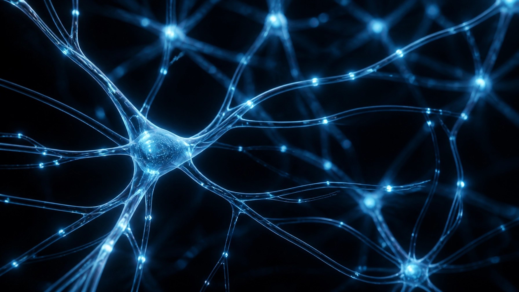 Abstract neural network visualization representing high-speed data transfer and plasticity