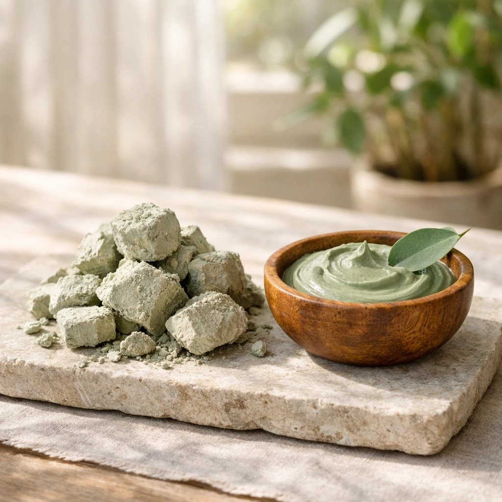 Pure French green clay paste for safe, chemical-free muscle recovery and skin health.