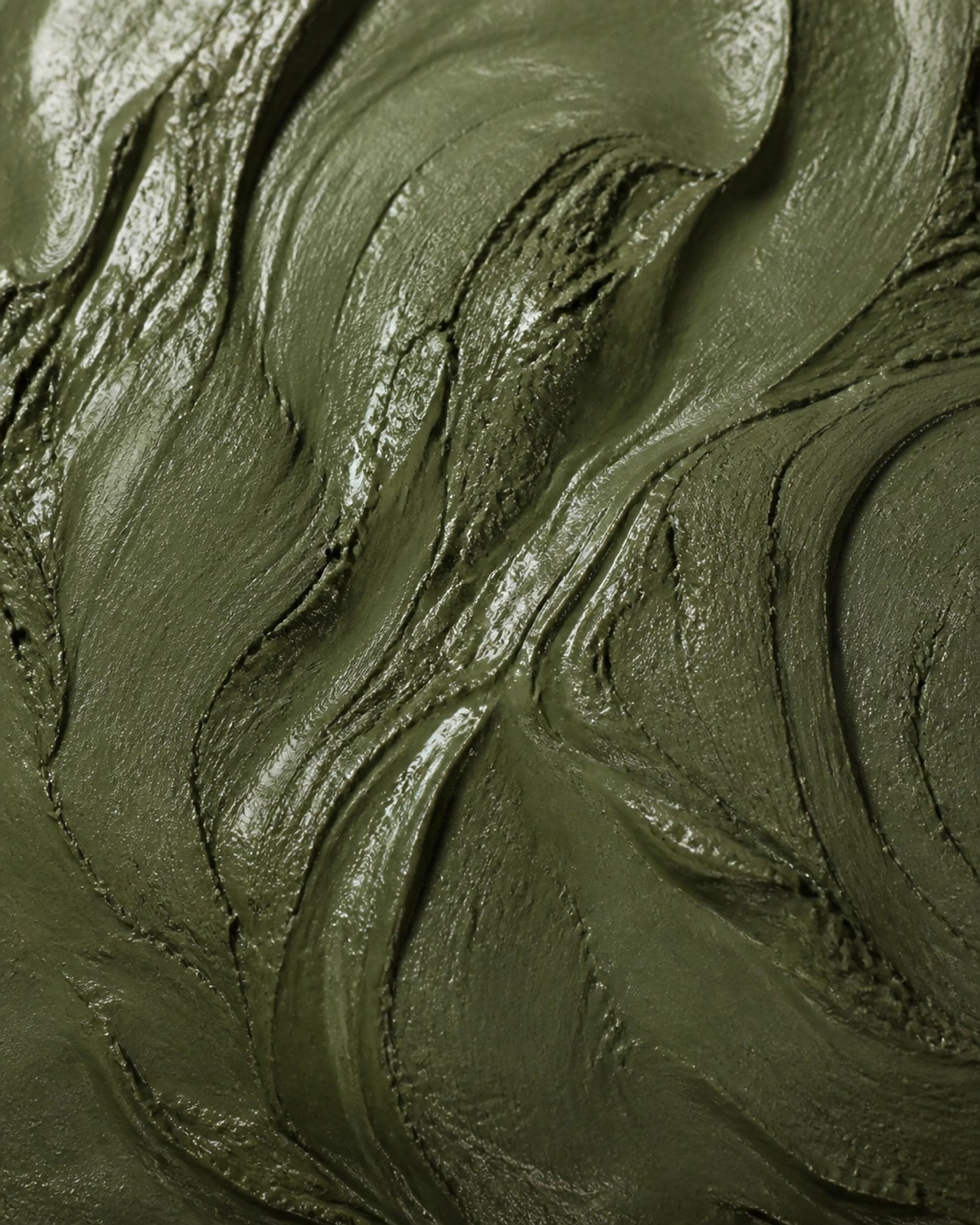 Macro texture of wet green clay