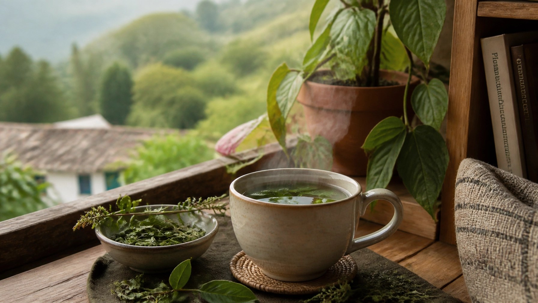 Elementos naturales y aromáticos dispuestos para la armonización del hogar