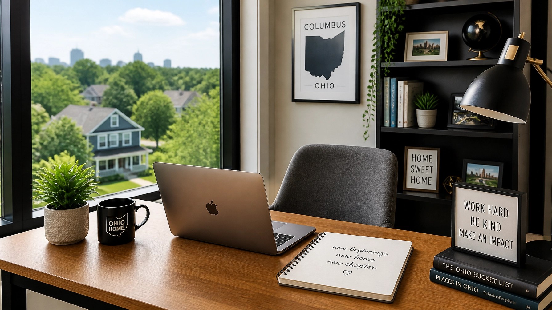 A professional workspace representing the relocation process for professionals in Ohio.