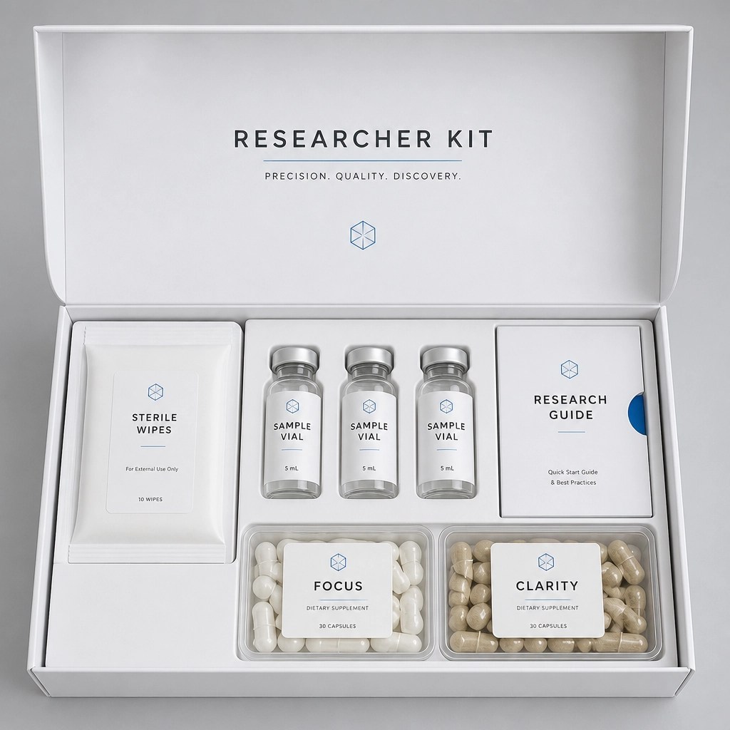 A researcher's kit and organized supplies, highlighting the importance of a clean and professional workspace.