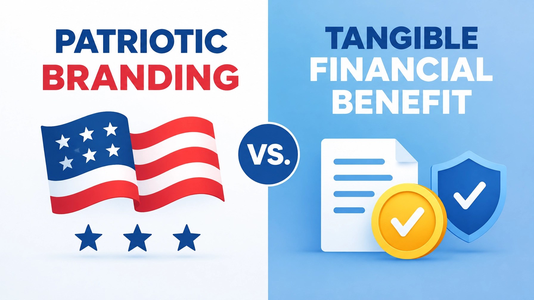 PATRIOTIC BRANDING vs. TANGIBLE FINANCIAL BENEFIT