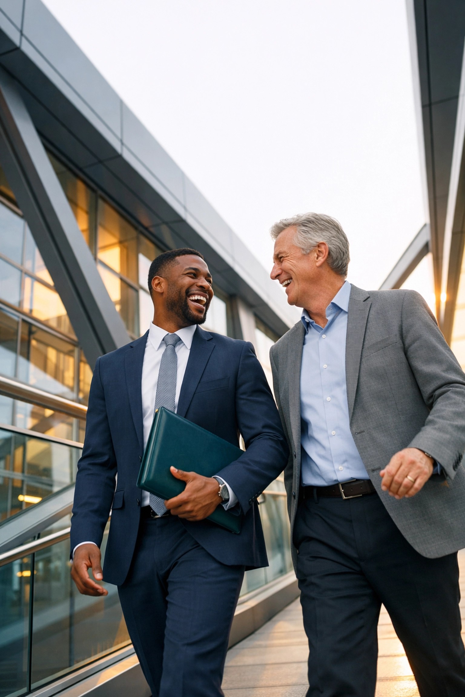 Young professional and mentor connecting on a bridge, overcoming networking failure to build a career community.