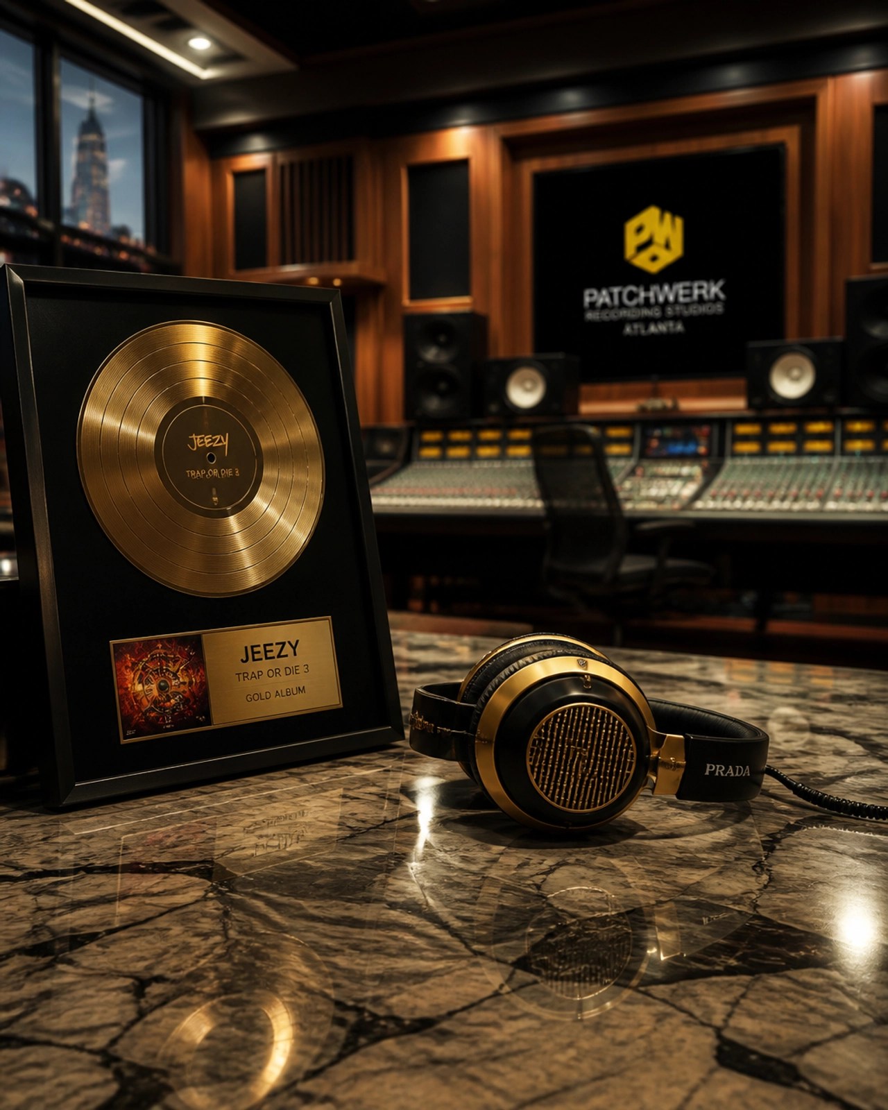 A high-end recording studio in Atlanta where Future crafts his sound
