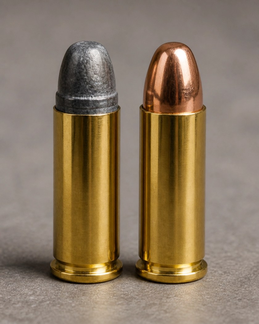 Comparison of a Lead Round Nose (LRN) and a Full Metal Jacket (FMJ) .38 Special round