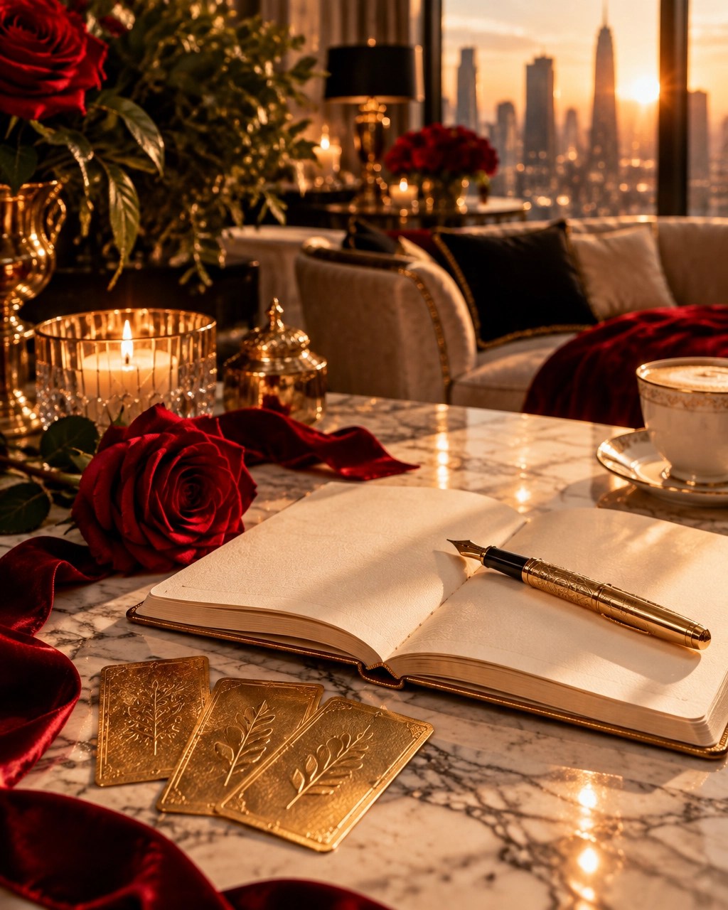 Gold leaf journal ritual for feminine energy, manifesting love, and dating advice for women