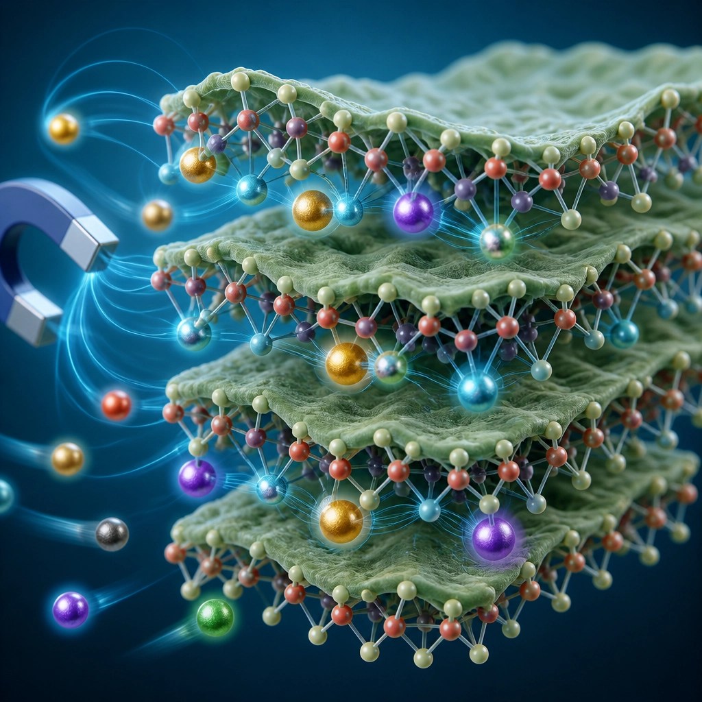 Molecular structure of green clay trapping toxins