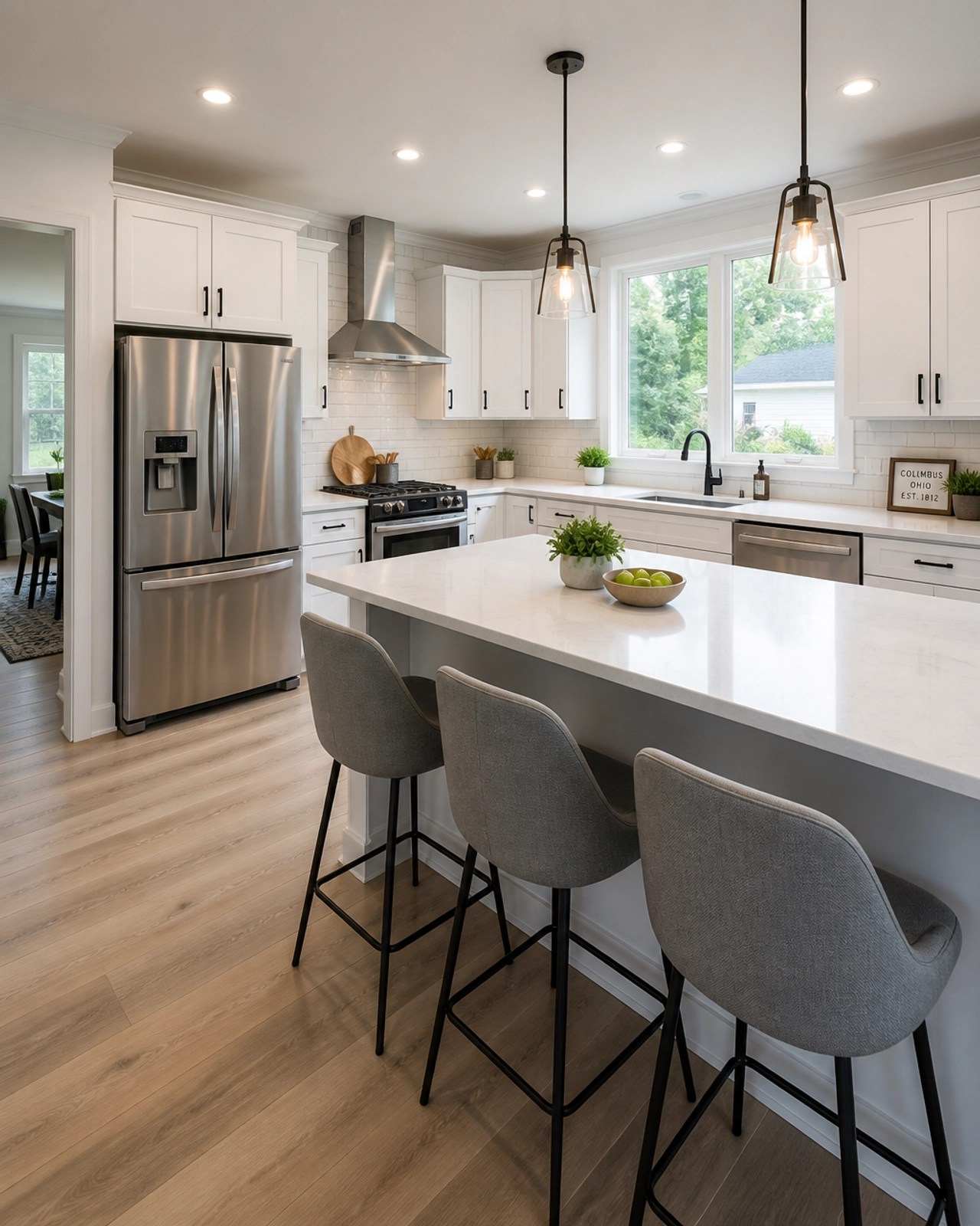 Modern renovated kitchen interior