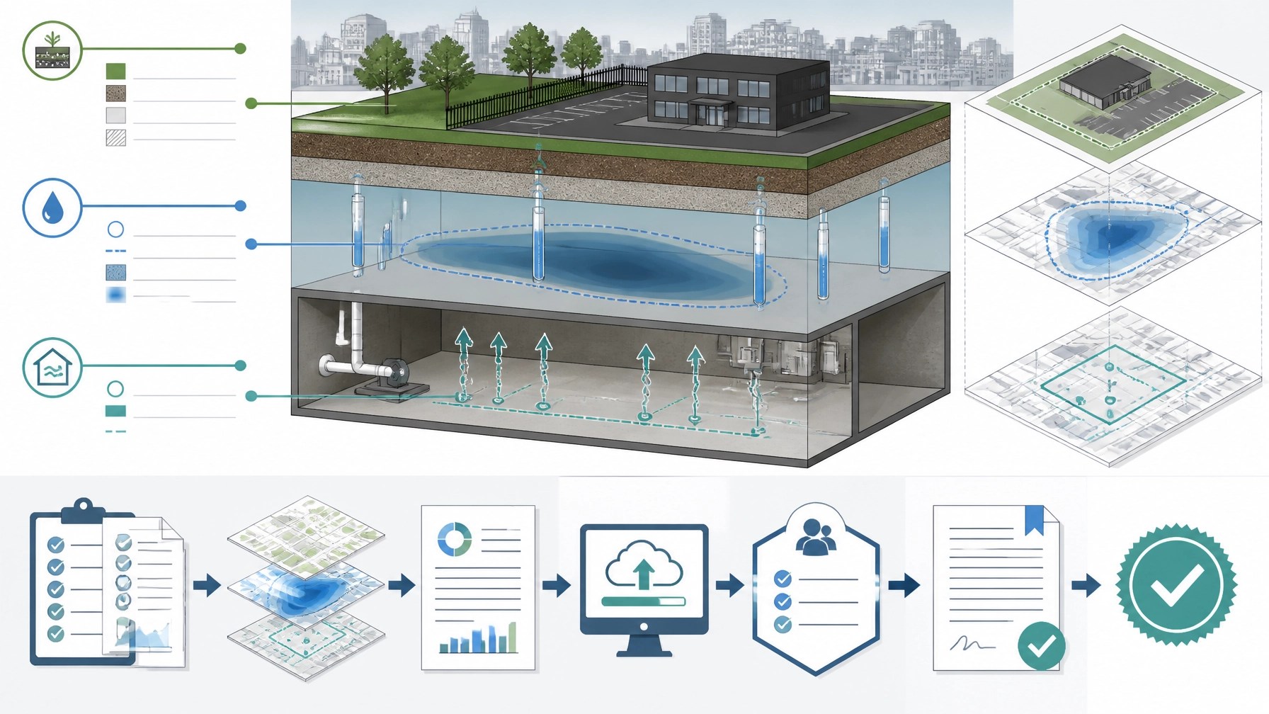 Consolidated soil, groundwater, and indoor air permit workflow