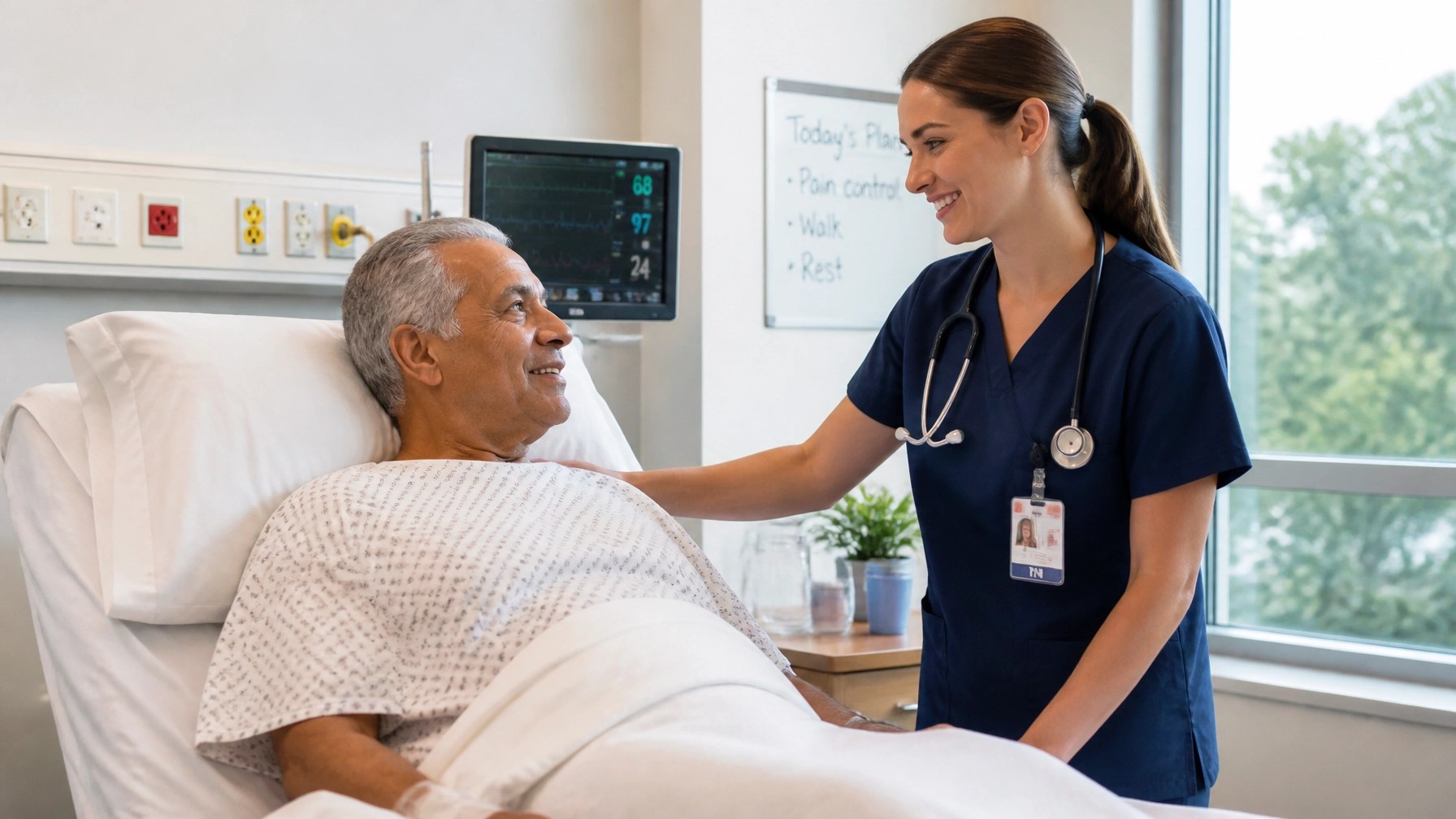 Hospital hallway representing quality inpatient care and new Medicare protections