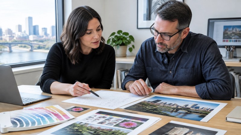 Prepress consultation and file inspection in a Rochester design studio