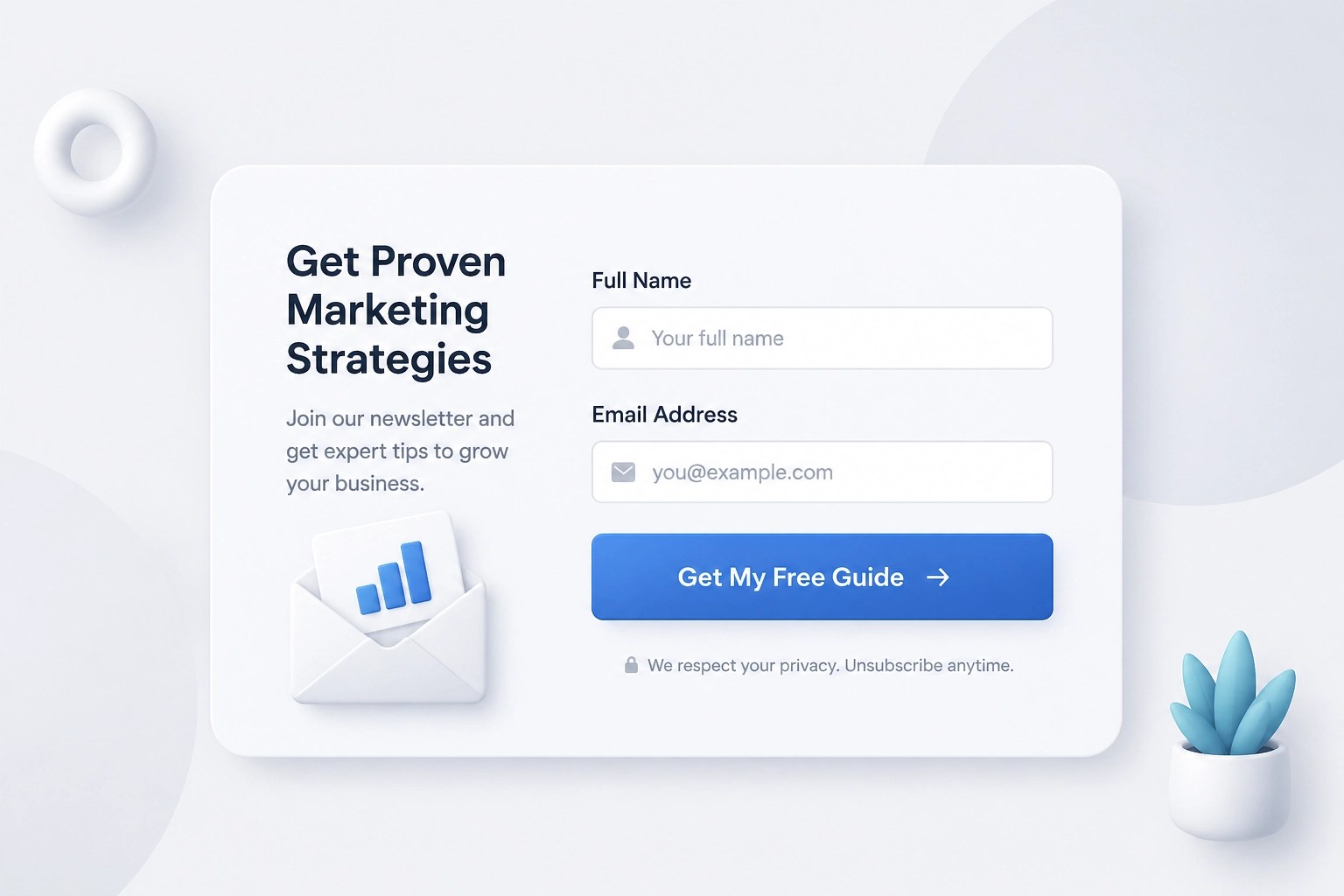 User-friendly lead capture form illustration