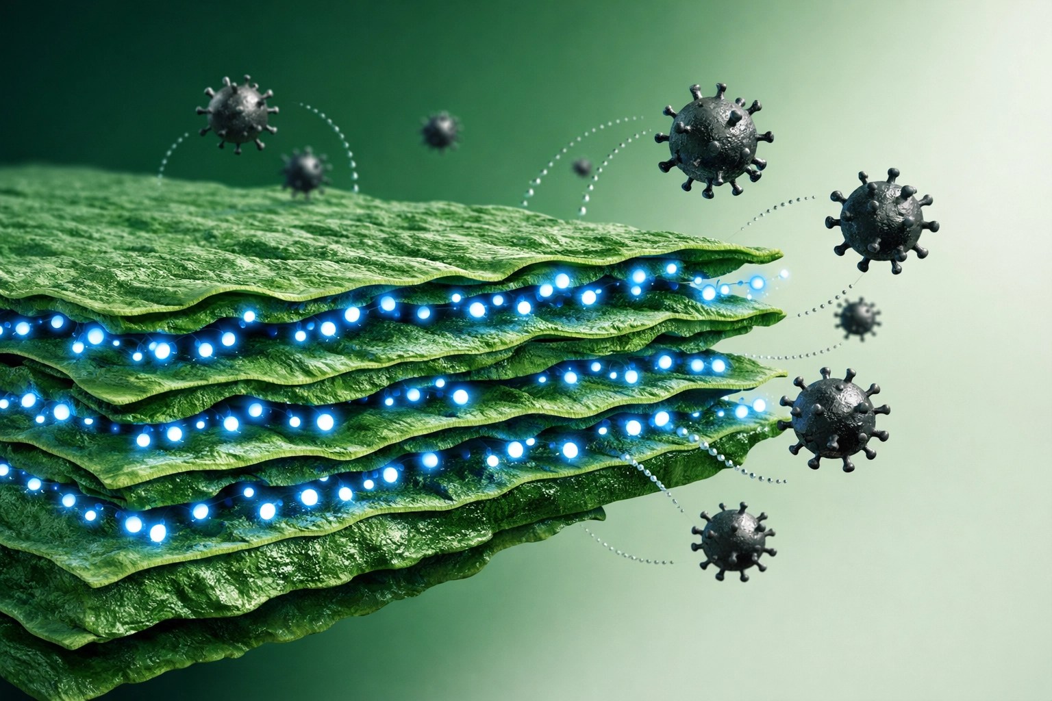 Microscopic structure of illite clay minerals showing layered detox properties