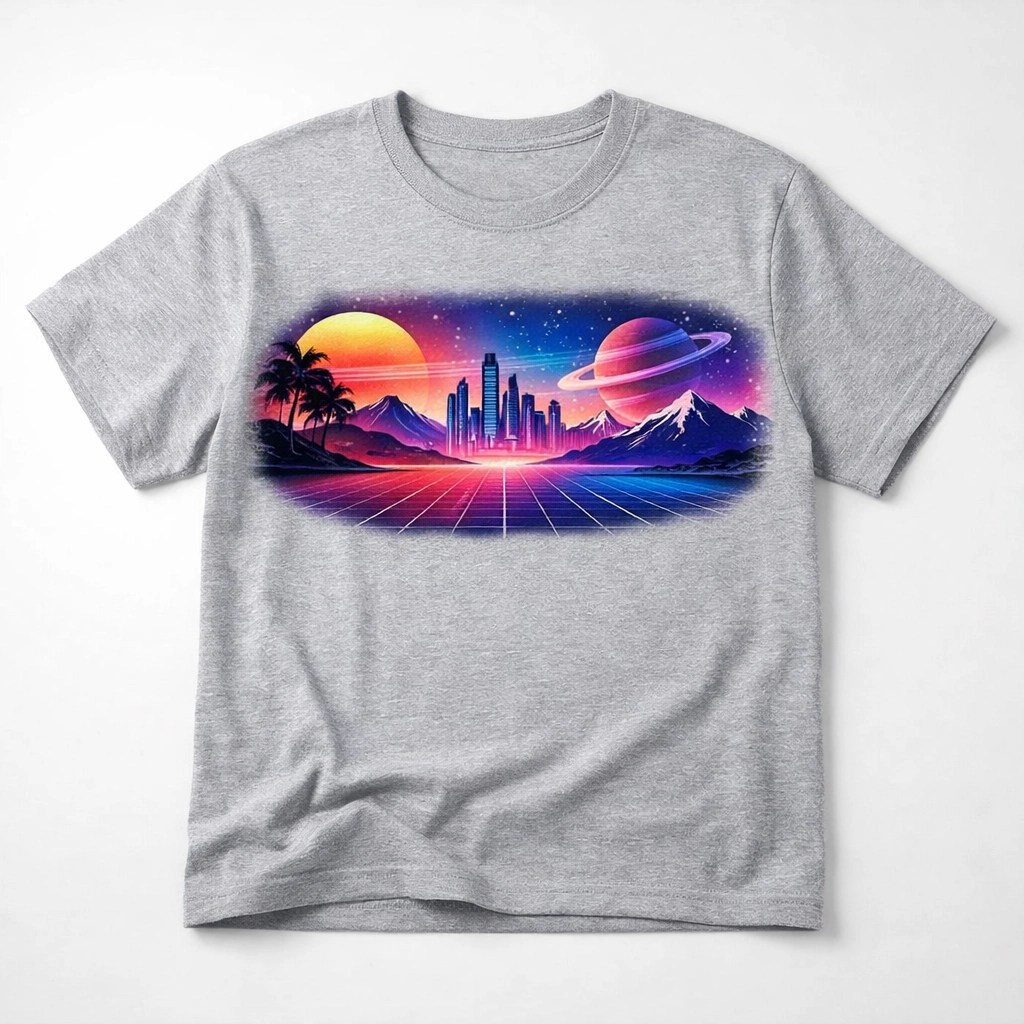 Printed workwear t-shirt with colorful custom logo design