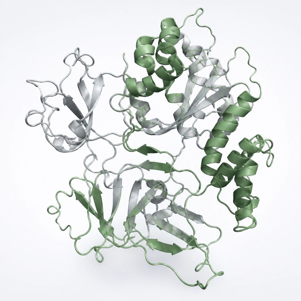 A realistic 3D model of a complex peptide structure