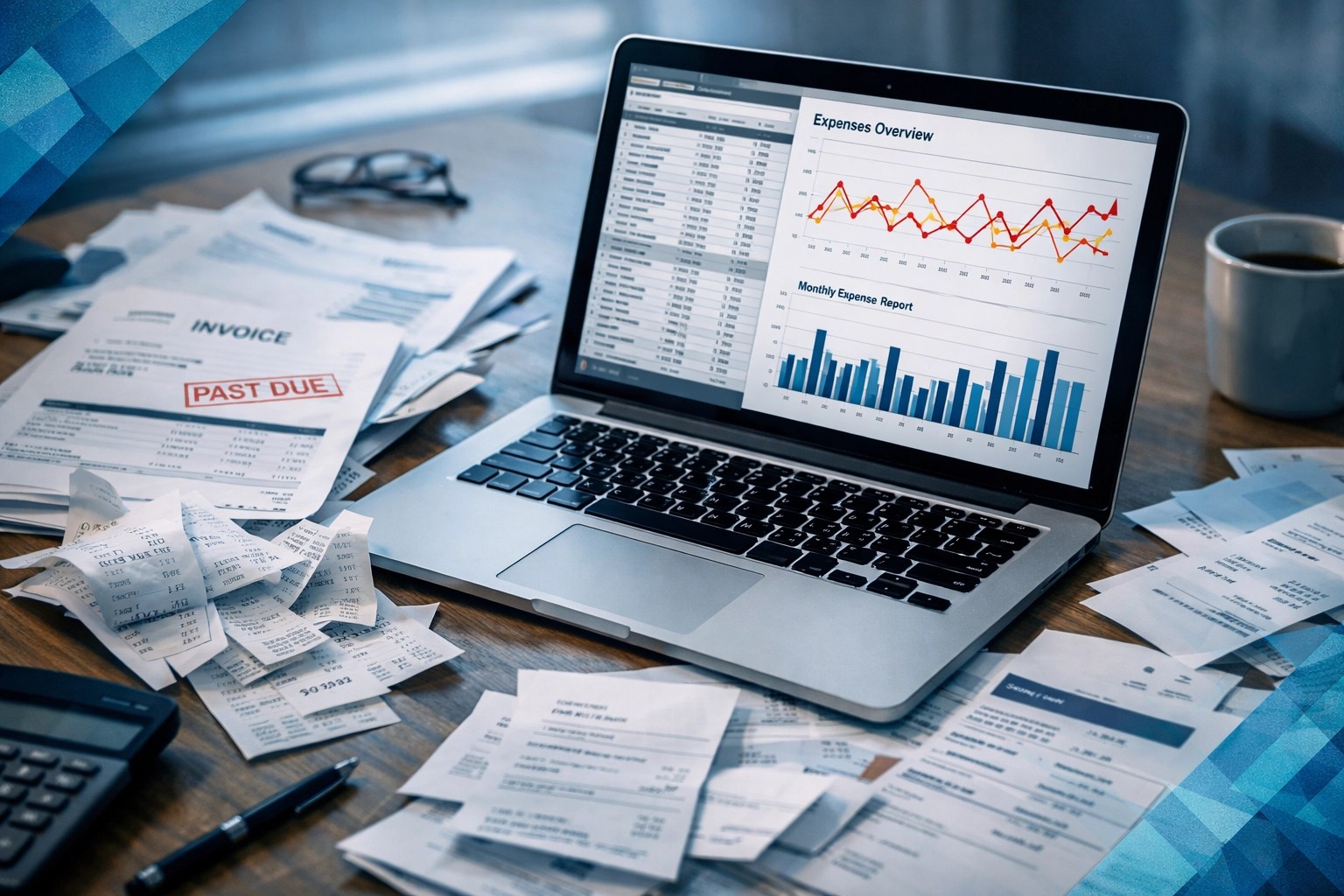 Unpredictable IT costs and expenses overwhelming Houston business office desk