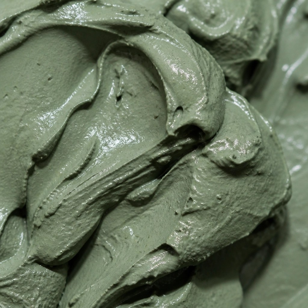 Macro view of green clay
