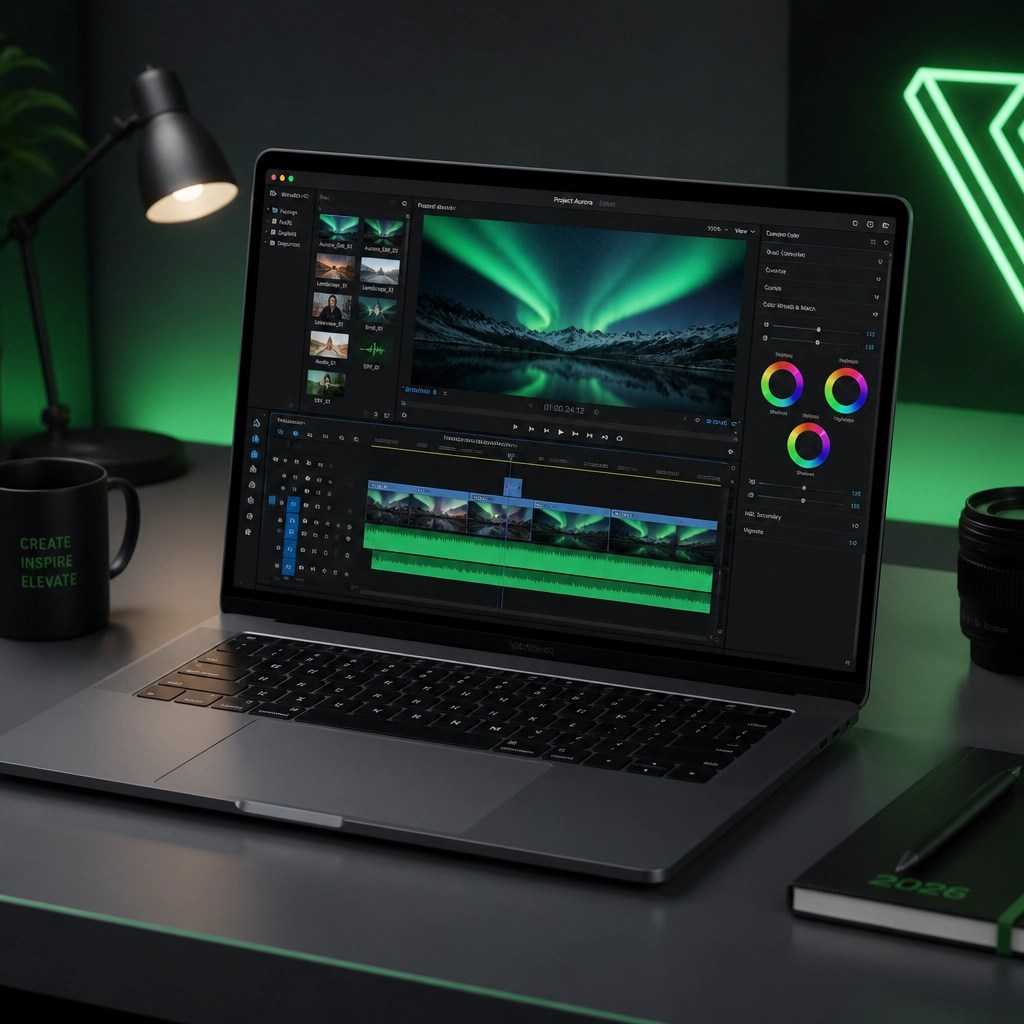 Sleek 2026 High-End Laptop Illustration