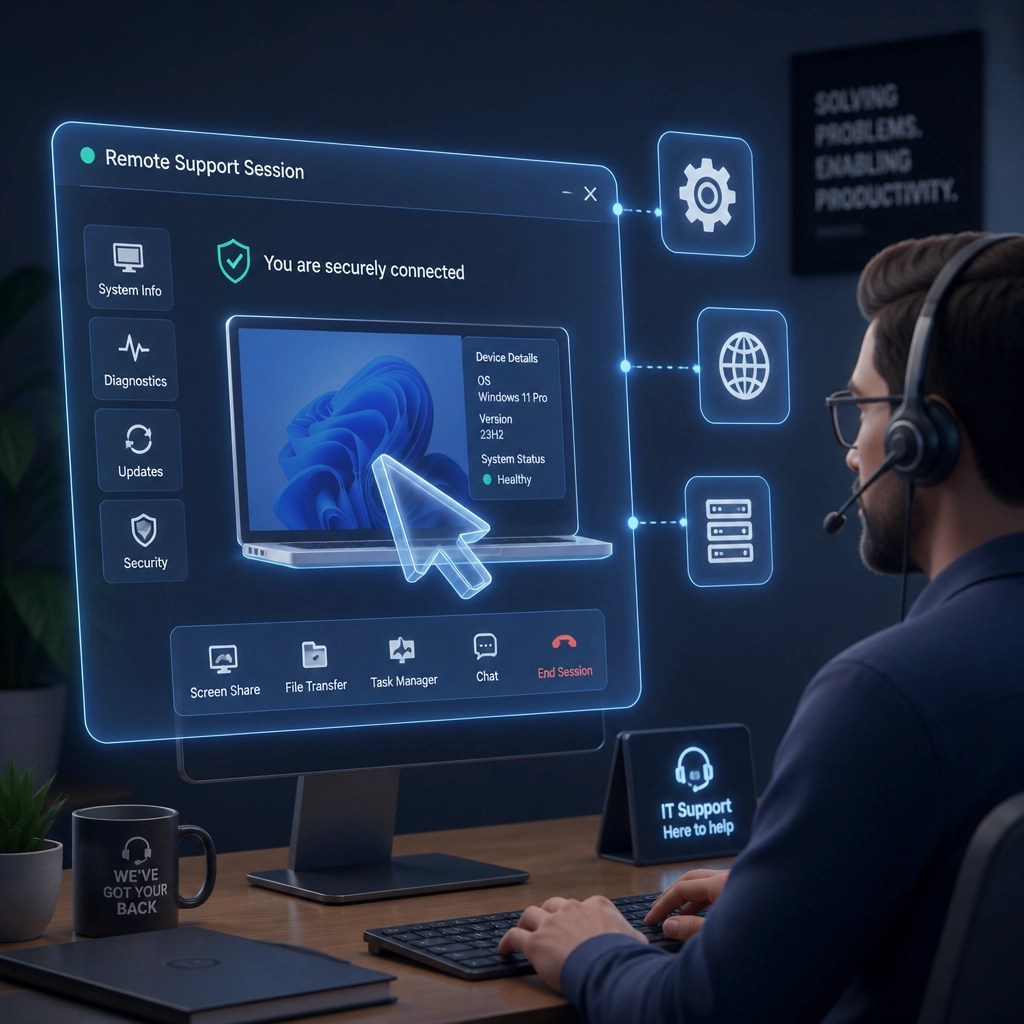 Professional Remote IT Support Session