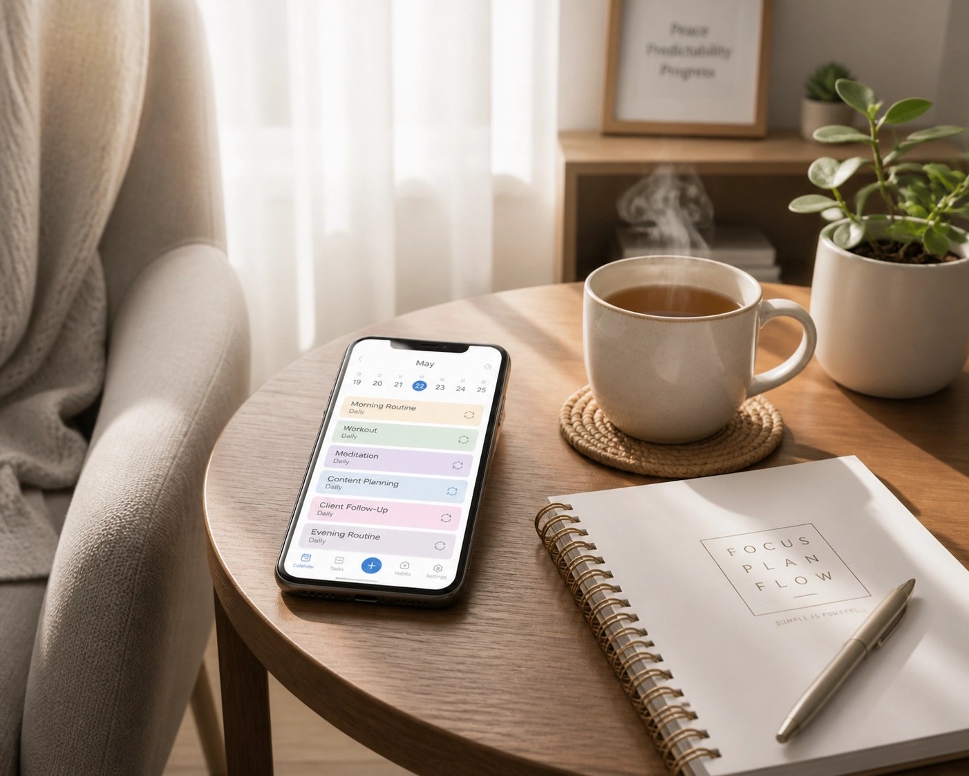 Smartphone showing recurring medical transport bookings on a calendar for reliable dialysis appointments.