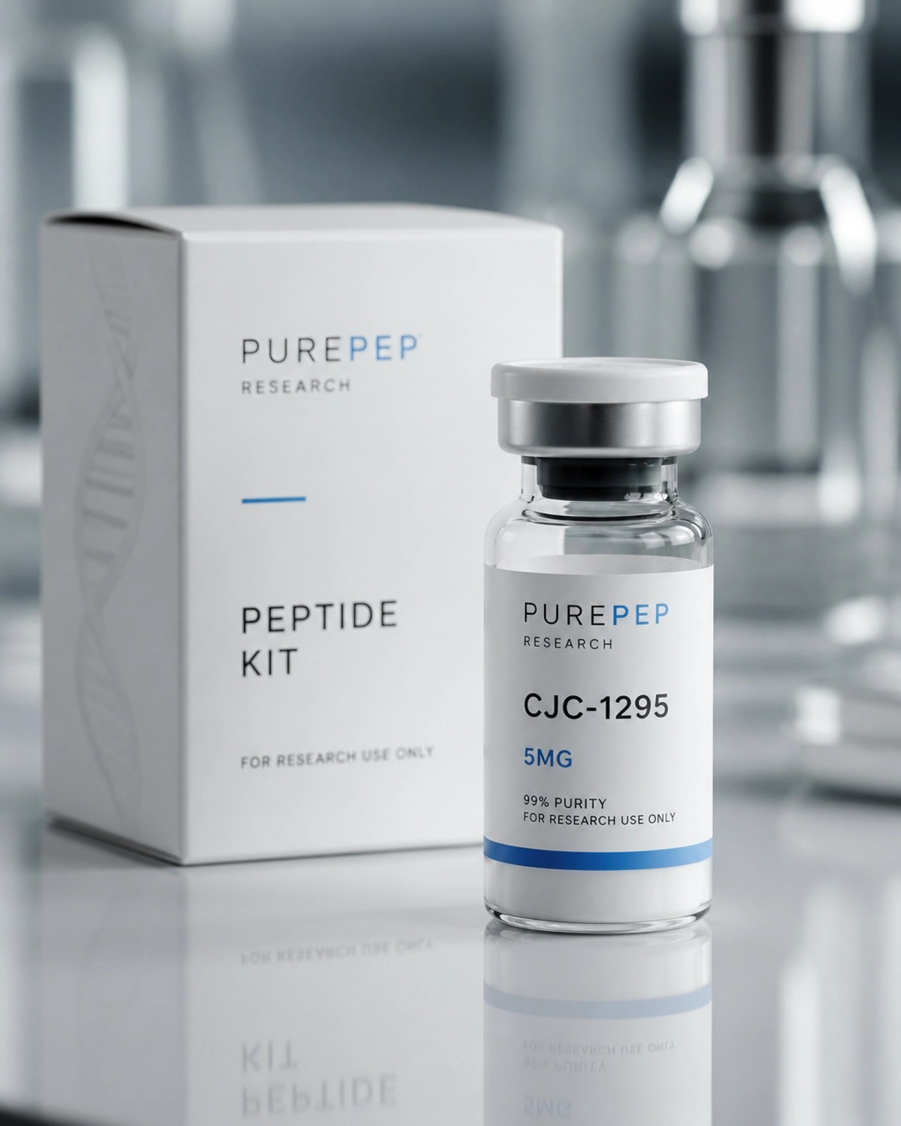 Macro shot of a high-end peptide kit in a clinical setting
