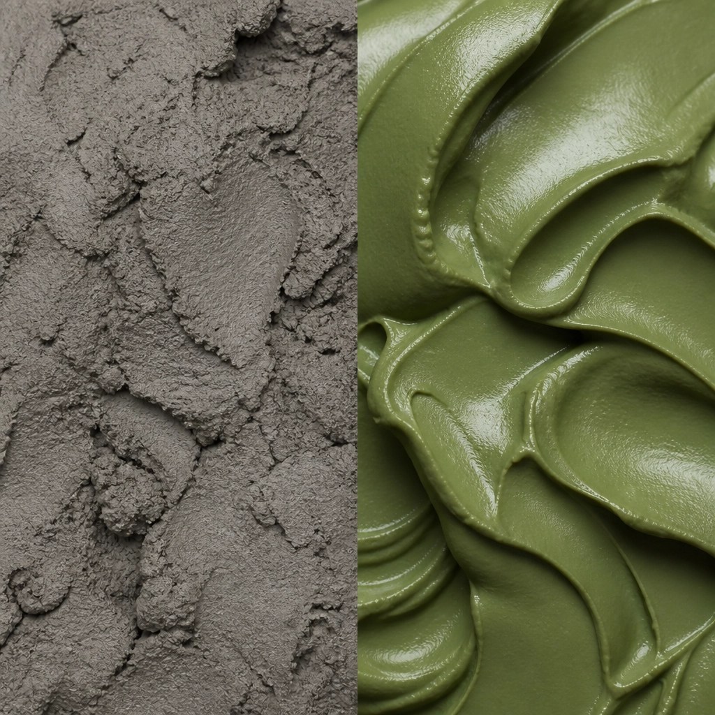 Comparison of high quality vs low quality clay