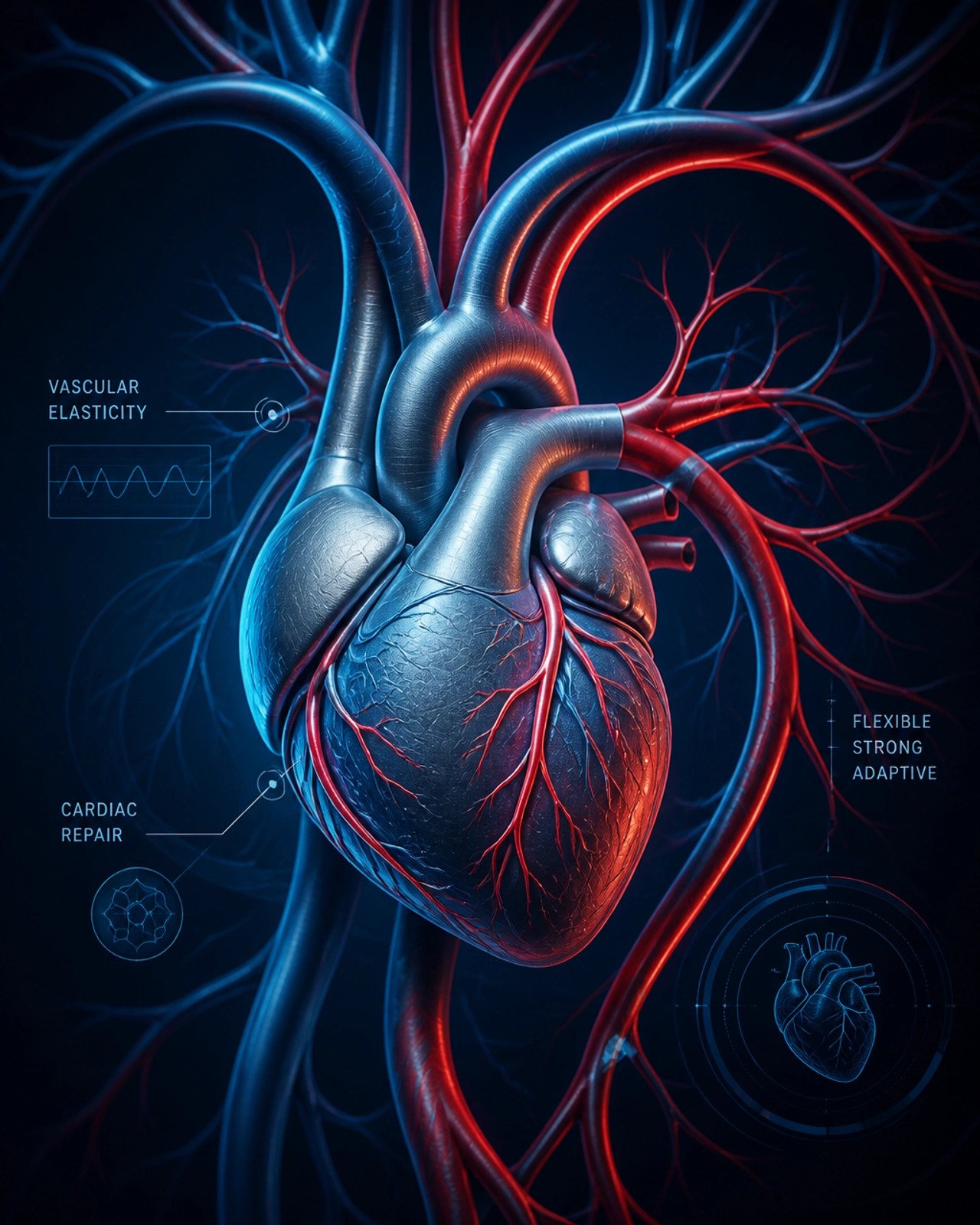 Abstract heart and vascular visualization
