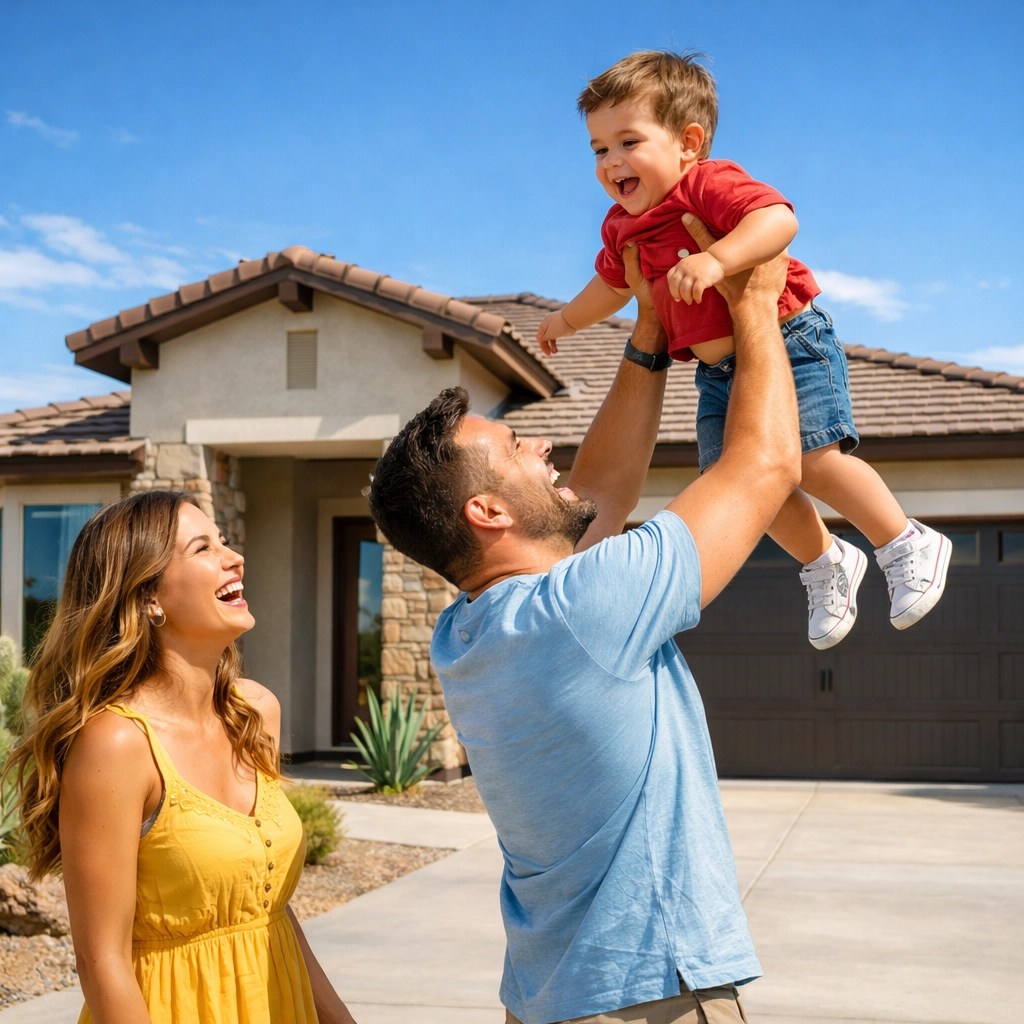 Young family at a Casa Grande home showing the impact of real estate legacy and financial security.