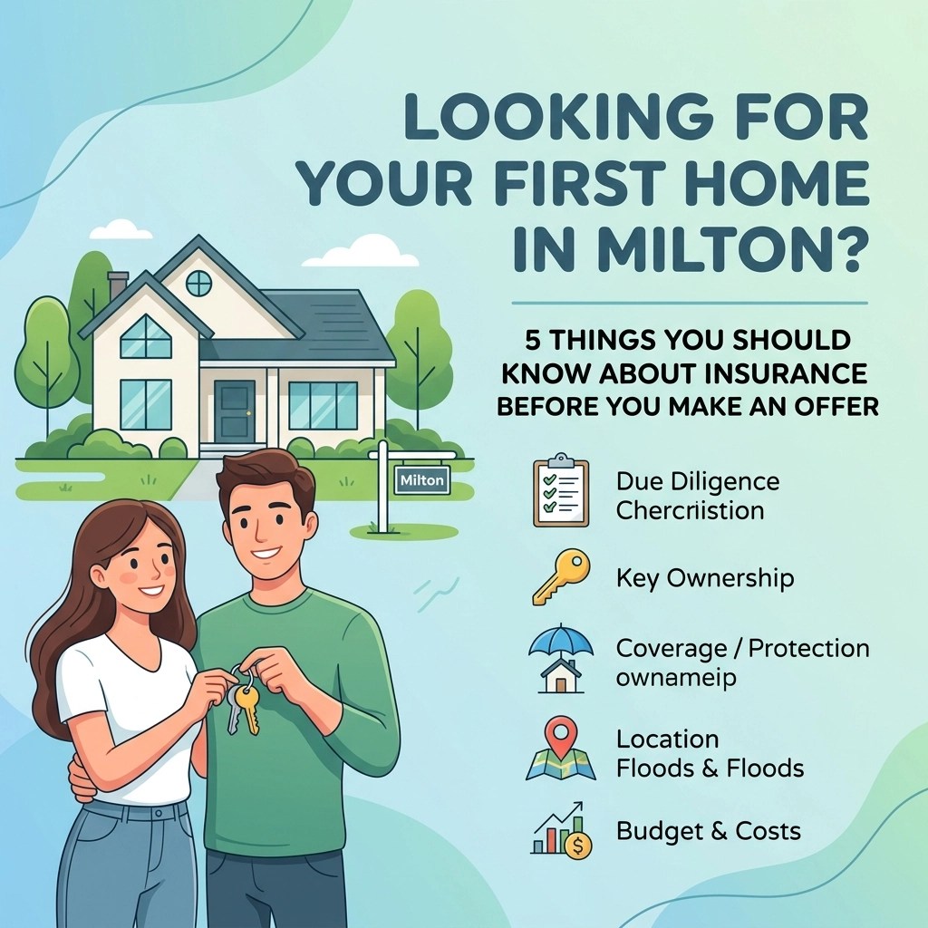 Looking for Your First Home in Milton? 5 Things You Should Know About Insurance Before You Make an Offer