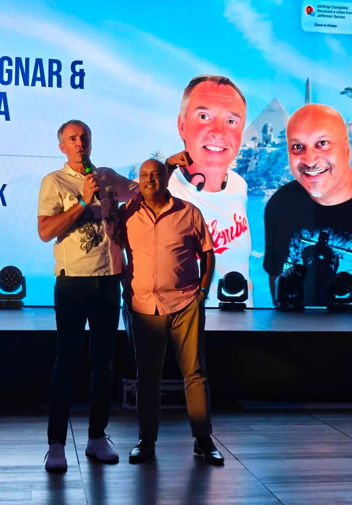 DreamTrips AI launch event on stage