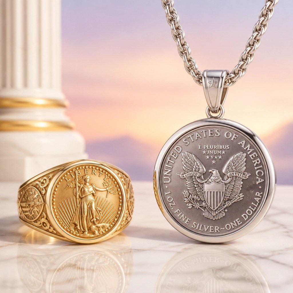 High-End Patriotic Jewelry and Coins