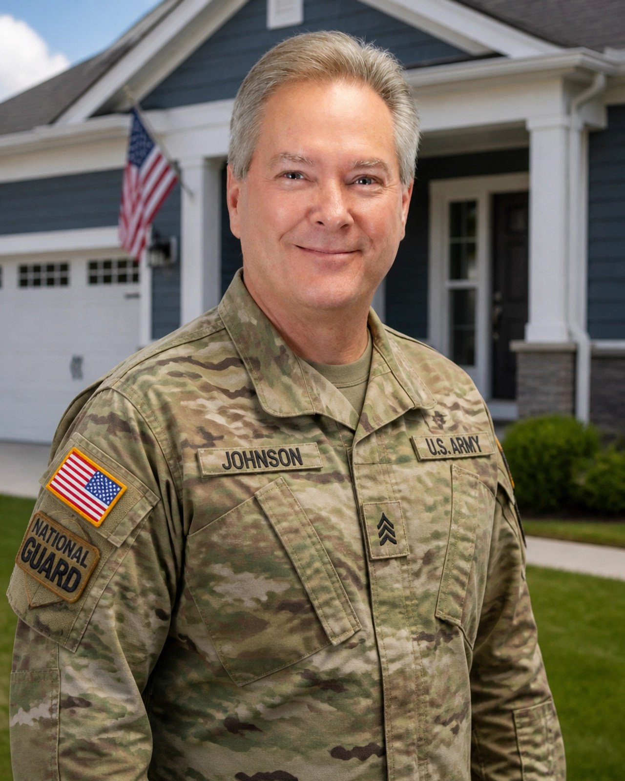 A National Guard Member at Home