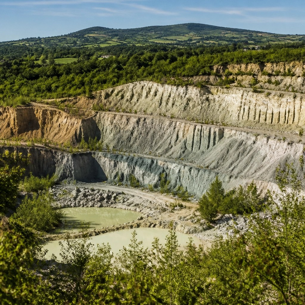 The pristine nature of a French clay quarry