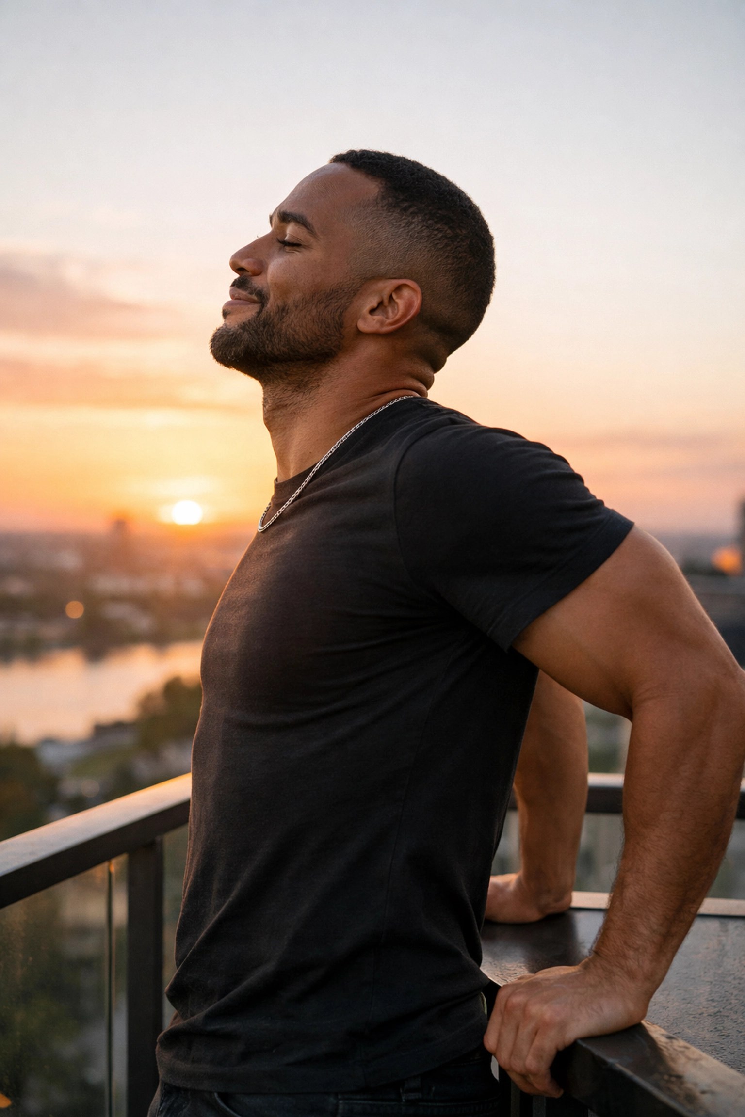 Man enjoying full range of motion and pain-free movement after natural recovery.