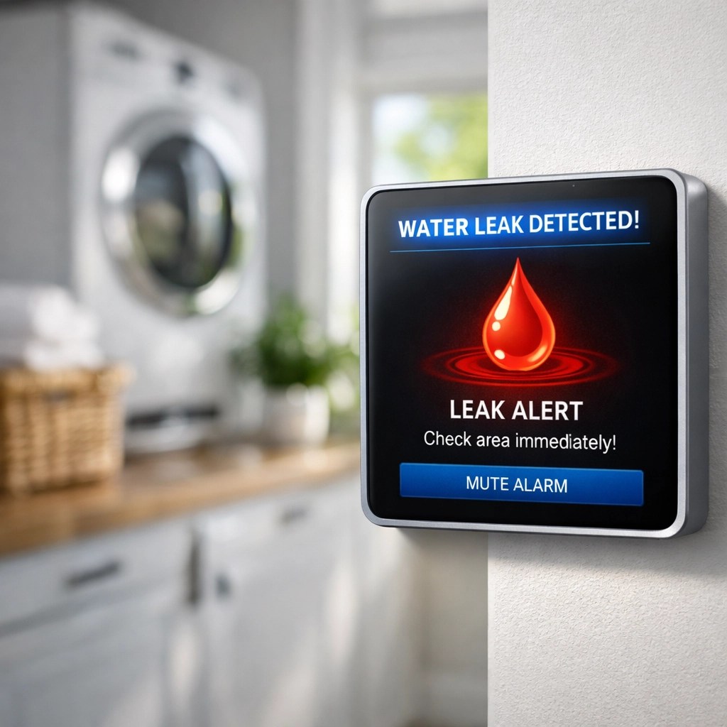 Modern smart home security interface in Alpharetta used for homeowner insurance discounts.