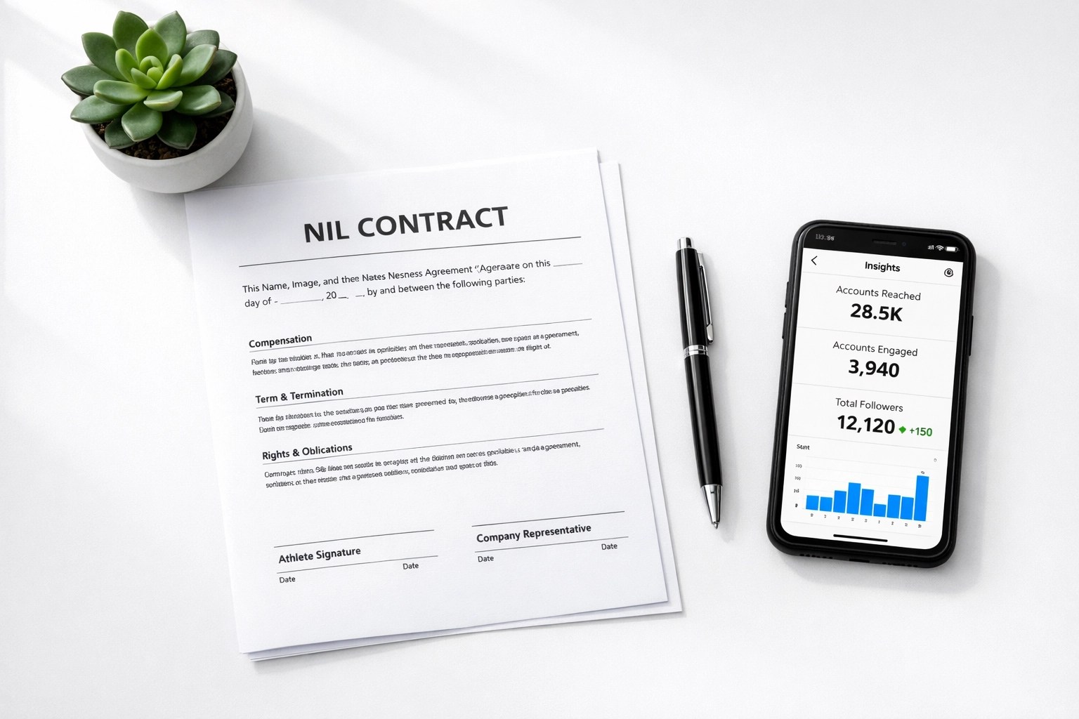NIL contract and social media analytics for Georgia student athletes