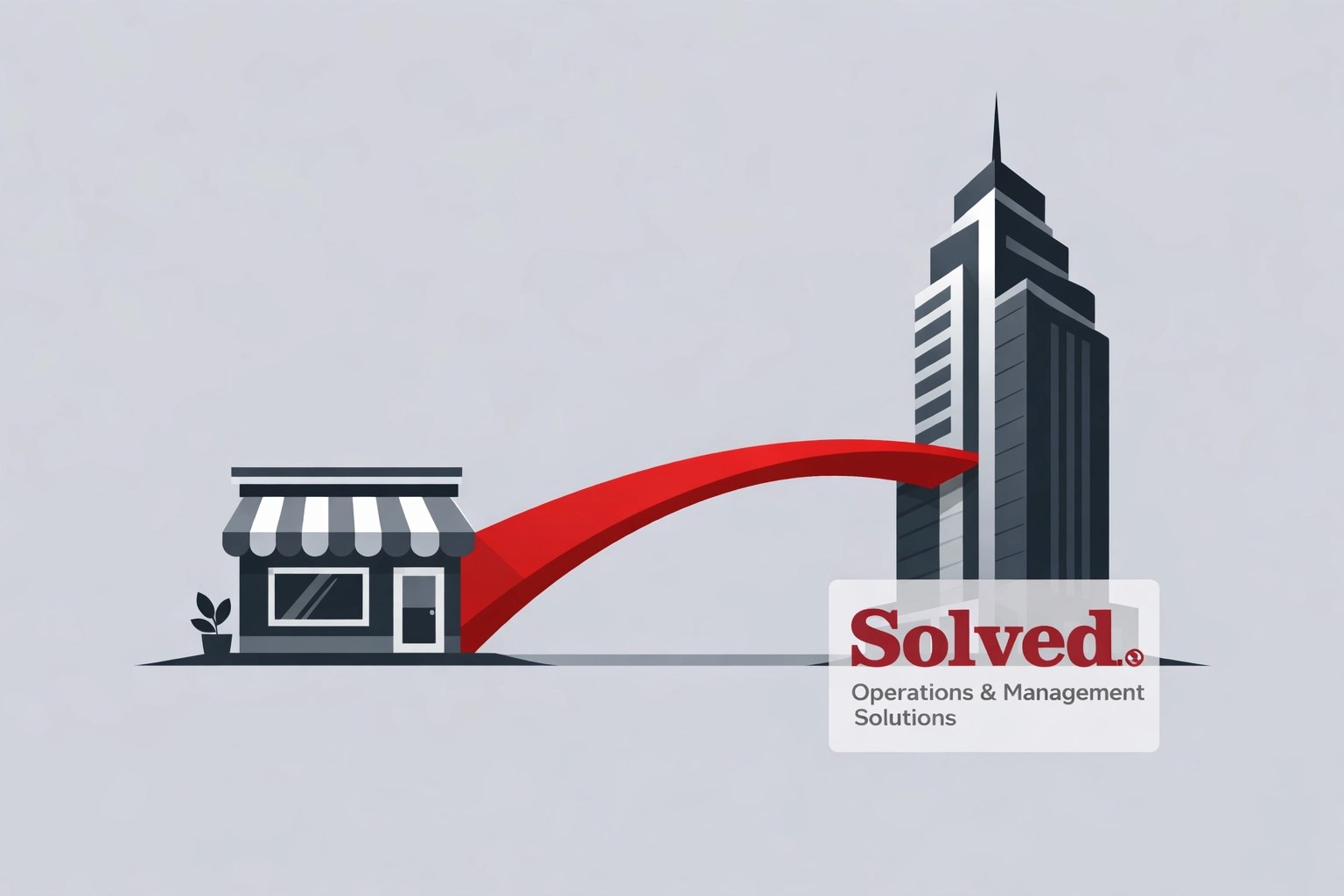 Illustration showing a small business gaining access to corporate-level benefits through HR consulting services.