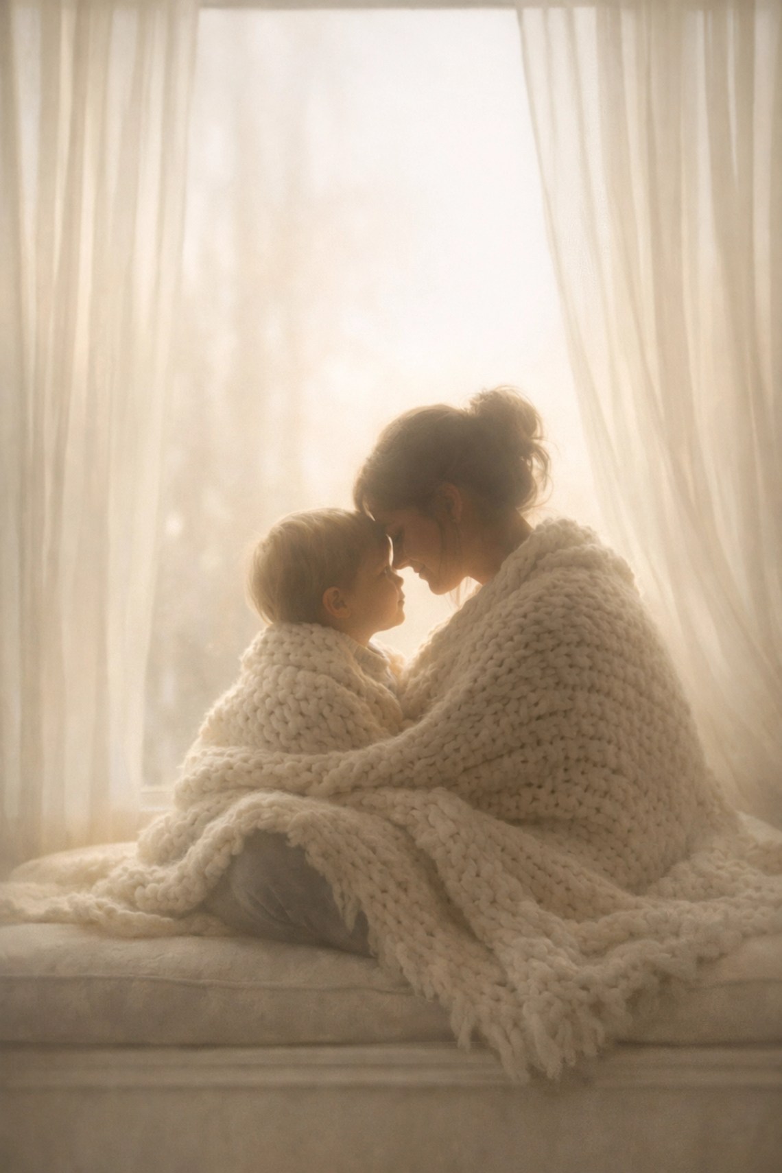 Mother and child sharing a quiet moment together, illustrating rhythms of grace in the home.