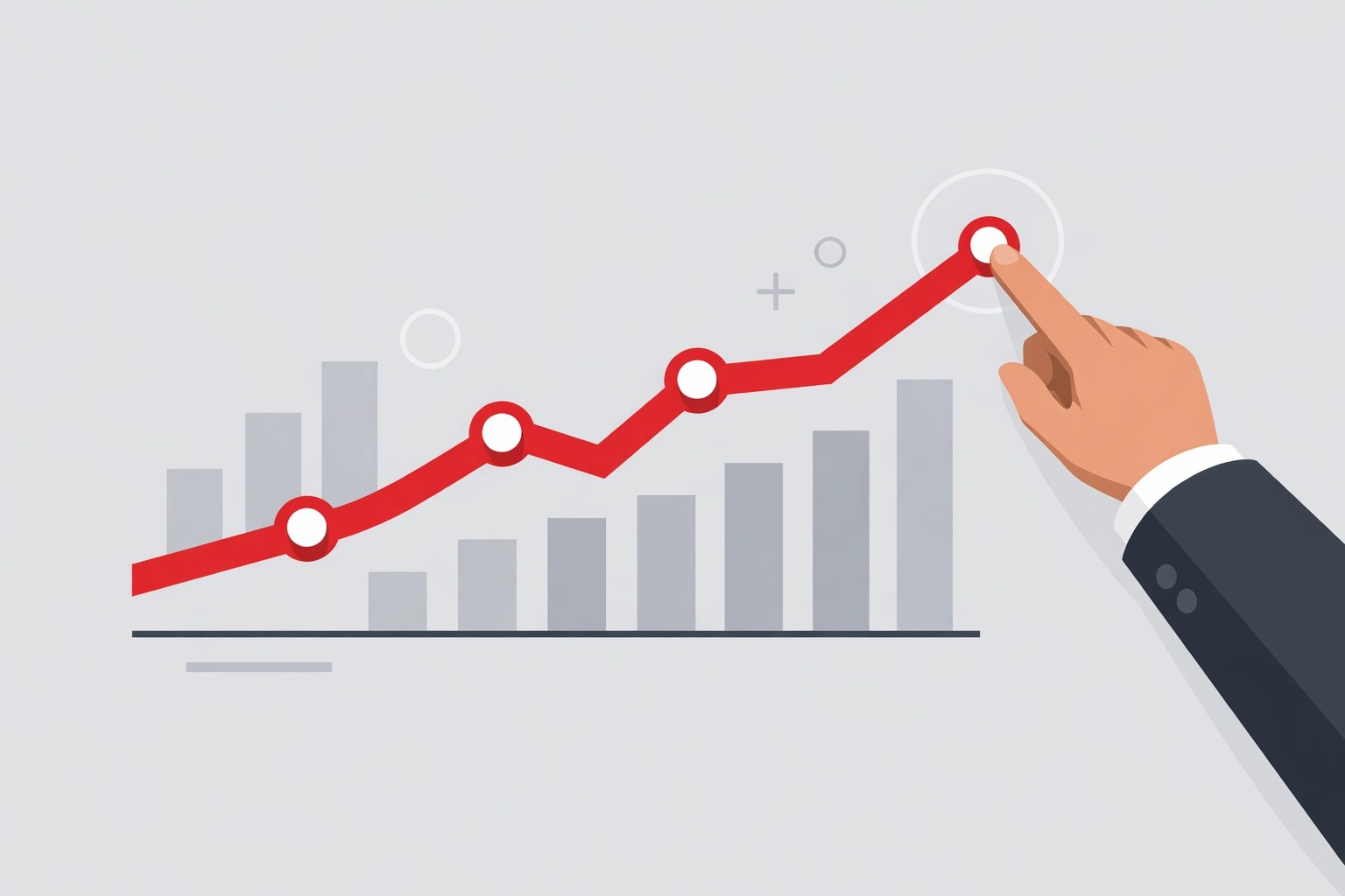 Growth chart showing measurable ROI and positive metrics achieved through strategic operational consulting.