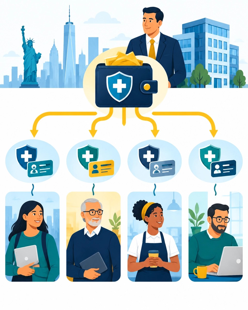 Employer-funded ICHRA allowance helping New York employees choose individual health coverage