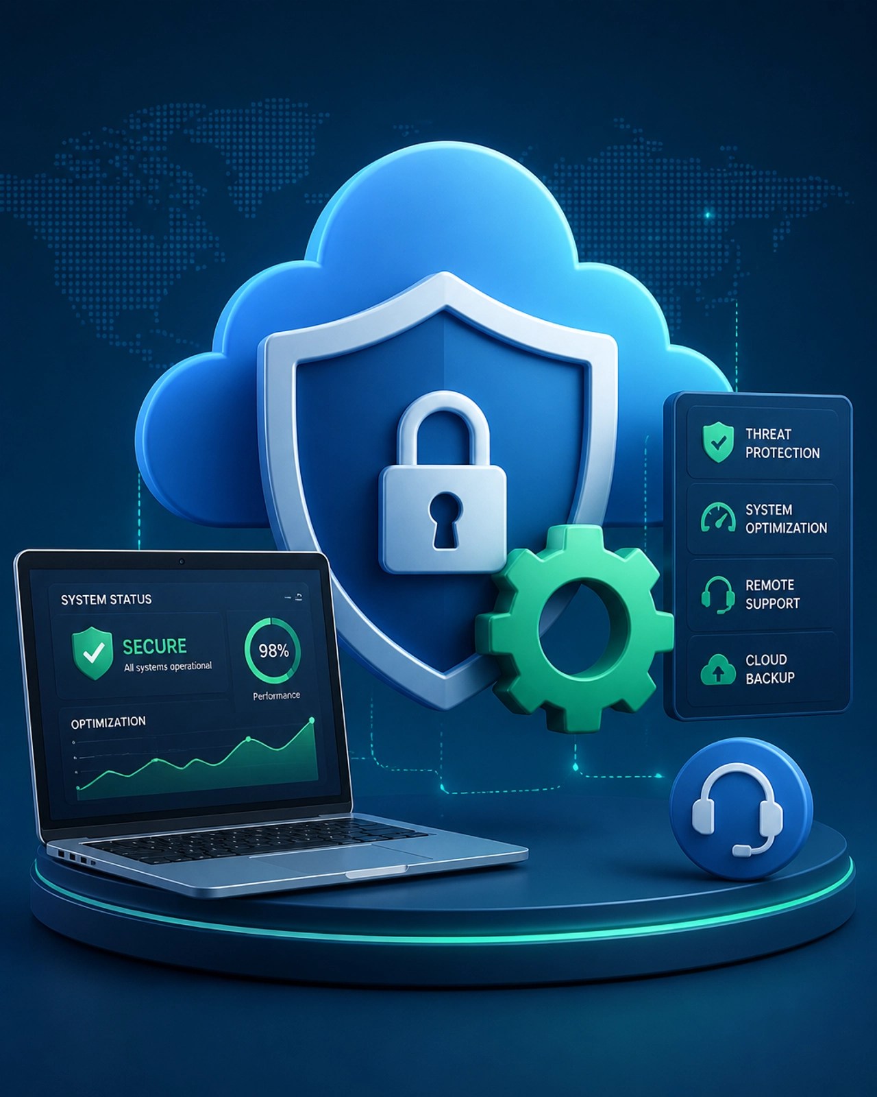Remote IT and cybersecurity visualization