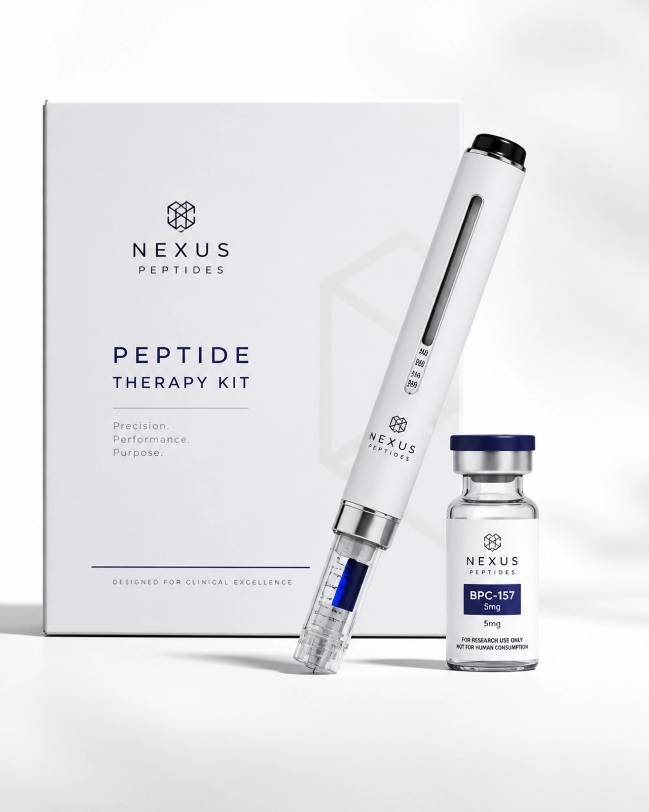 Sleek peptide kit with reusable pen