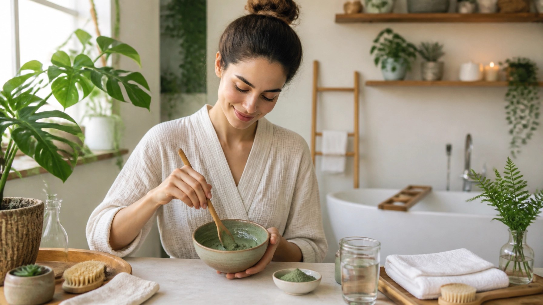 Lifestyle shot of a natural detox setting
