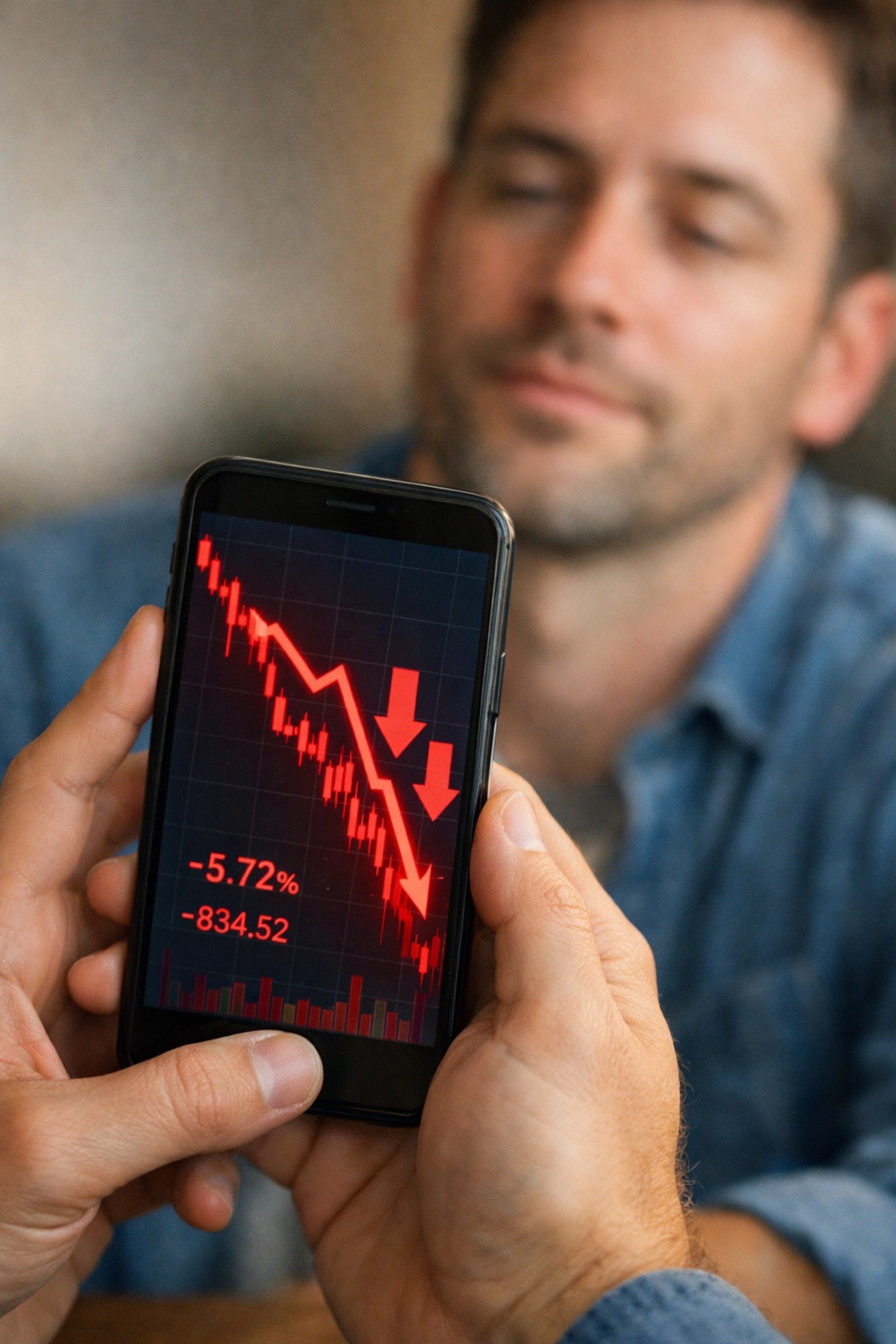 Retiree staying calm during market volatility with secure retirement income strategy