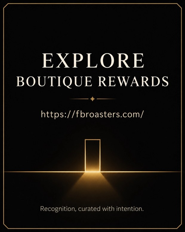 Carousel CTA card: Explore Boutique Rewards at FB Roasters.